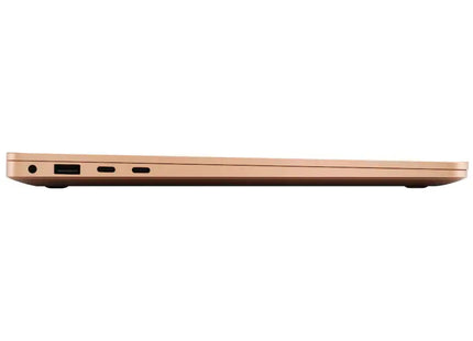 Microsoft Surface Laptop 7, sandstone gold, closed side port view