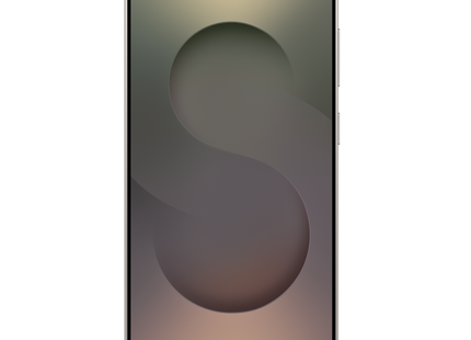 Samsung Galaxy S25 Ultra, titanium jade (green), front view, display on