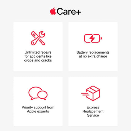Apple iPhone 17 Pro Max, infographic: Apple Care+ coverage features
