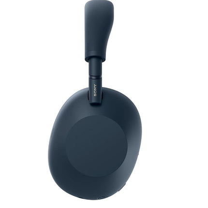 Sony WH-1000XM6, midnight blue, side view single earcup detail