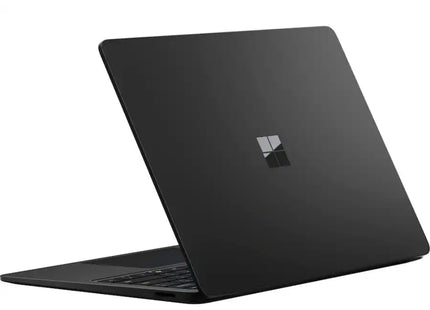 Microsoft Surface Laptop 7, black, closed lid rear angled view