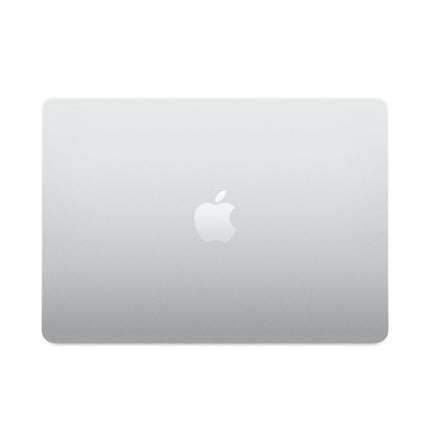 MacBook Air 13-inch 2025 M4, silver, closed lid top view with Apple logo