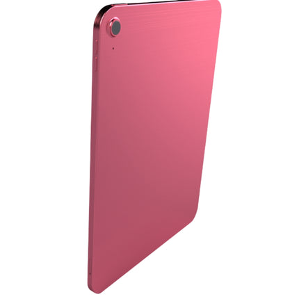 Apple iPad 11-inch (2025, 11th Gen), pink, angled back corner view