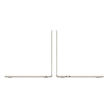 MacBook Air 13-inch 2025 M4, starlight, closed thin side profile view