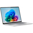 Microsoft Surface Laptop 7, platinum silver, open angled front with screen on