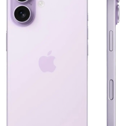 Apple iPhone 17, pink/purple, rear and side profile view