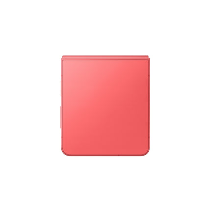 Samsung Galaxy Z Flip7, salmon pink, folded closed top angled view