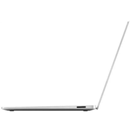 Microsoft Surface Laptop 7, platinum silver, closed thin side profile view