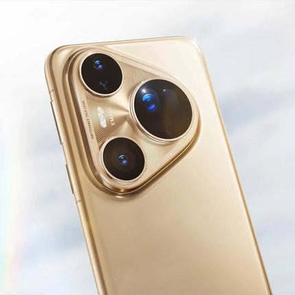 HUAWEI Pura 80, gold/champagne, angled back view close-up of camera module