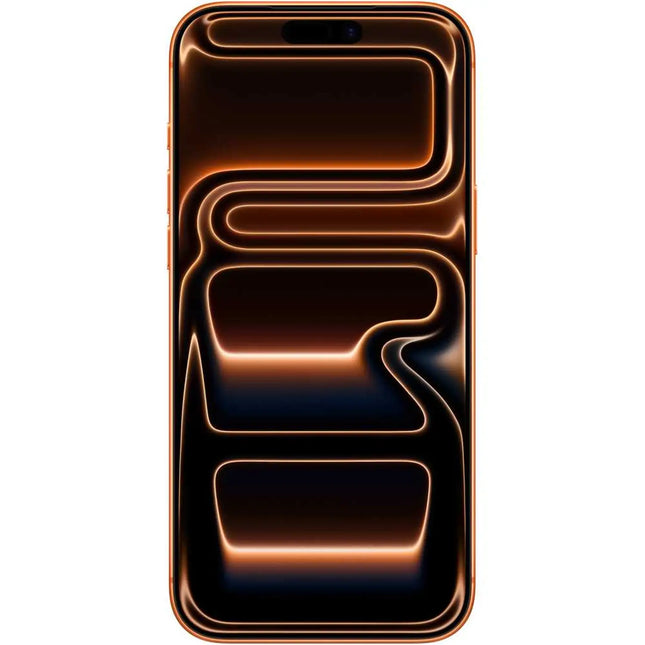 Apple iPhone 17 Pro Max, orange, front screen display on