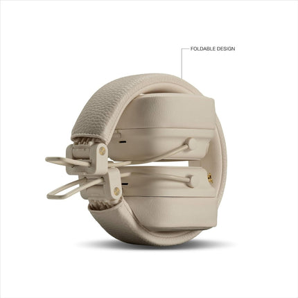 Marshall Major V Wireless On-Ear Headphones, cream/ivory, front view