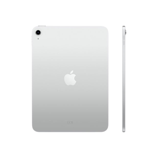 Apple iPad 11-inch (2025, 11th Gen), silver, back and side view