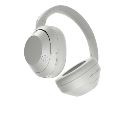 Sony ULT WEAR WH-ULT900N Headphones, white/silver, angled three-quarter view