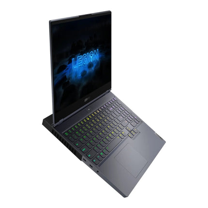 Lenovo Legion 7i 16-inch Laptop, gray, angled front view open