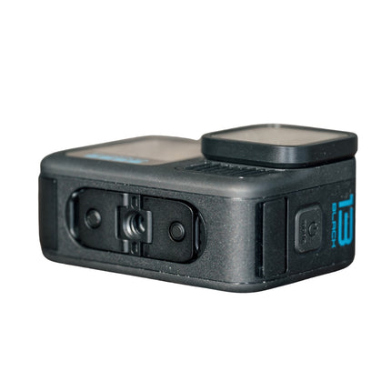 GoPro HERO13 Black Action Camera, black, bottom view showing mounting interface