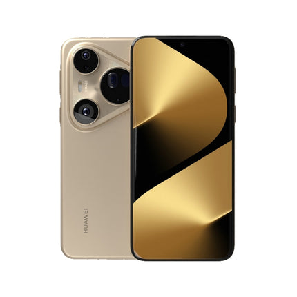 HUAWEI Pura 80, gold/champagne, front and back view pair showing display and camera