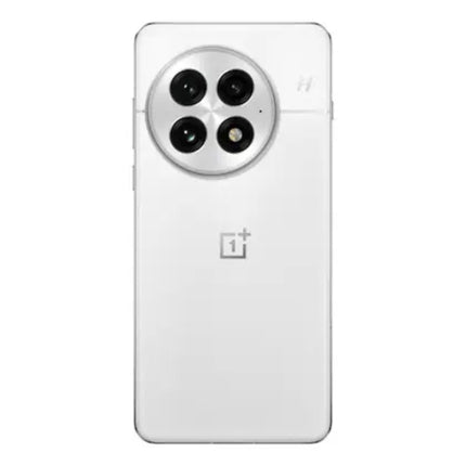 OnePlus 13, white, back view showing circular camera module