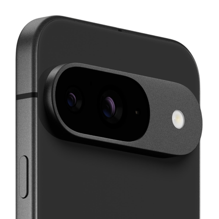 Google Pixel 9 5G, obsidian/black, closeup of rear camera bar