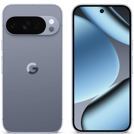 Google Pixel 10 Pro, slate grey, rear and front view pair