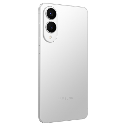 Samsung Galaxy S25 Edge 5G, silver, back angled view