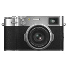 Fujifilm X100VI, silver/black, front view