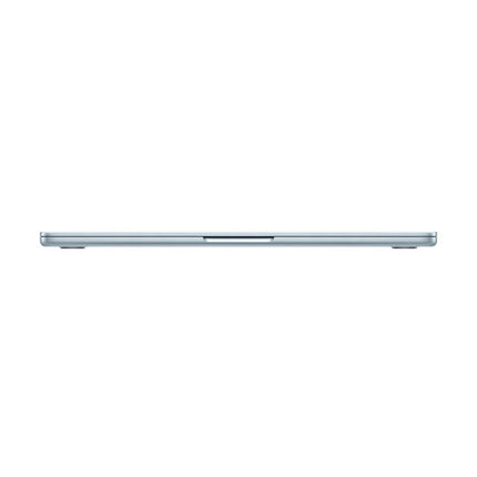 MacBook Air 13-inch 2025 M4, sky blue, closed opposite side profile view