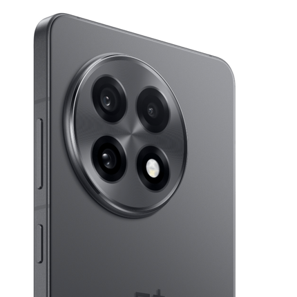 OnePlus 13R 5G, dark grey/charcoal, back view angled showing camera module