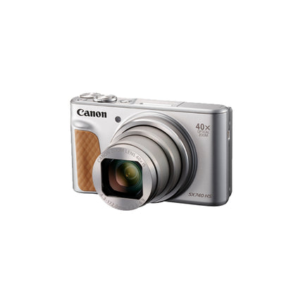 Canon PowerShot SX740 HS, silver, front angled view