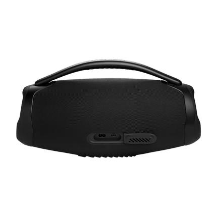 JBL Boombox 3 Wi-Fi, black, rear angled view