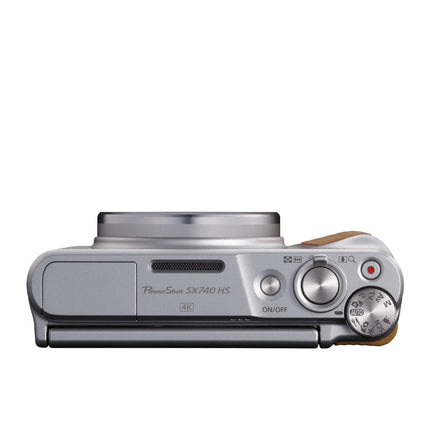 Canon PowerShot SX740 HS, silver, top-down view