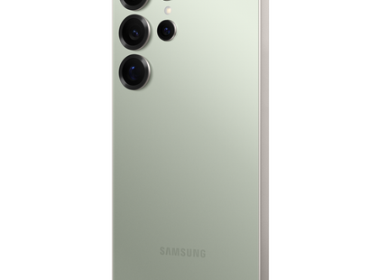 Samsung Galaxy S25 Ultra, titanium jade (green), back view portrait