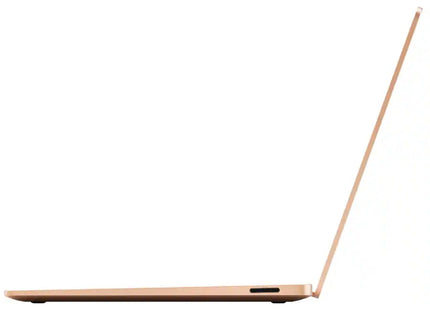 Microsoft Surface Laptop 7, sandstone gold, closed thin side profile view
