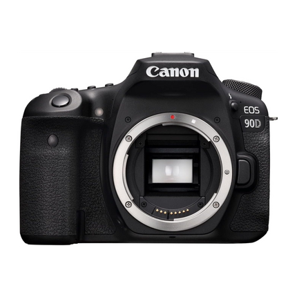 Canon EOS 90D DSLR Camera, black, front view body only