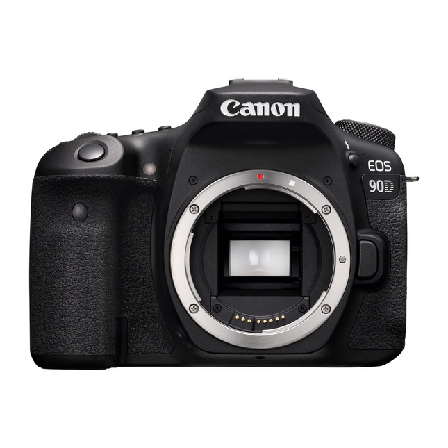 Canon EOS 90D DSLR Camera, black, front view body only