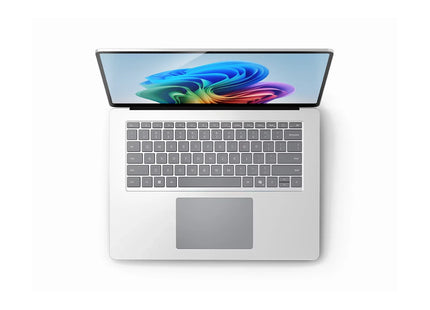 Microsoft Surface Laptop 7 15" Copilot+ PC Snapdragon X Elite in Platinum — top view