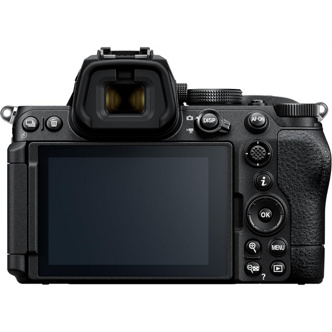Nikon Z5 II Full-Frame Mirrorless Camera, black, rear view showing LCD and controls