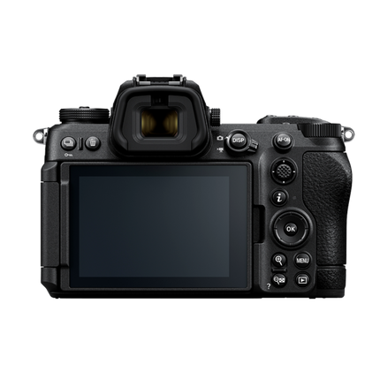 Nikon Z6 III Mirrorless Camera Body, black, rear view showing LCD and controls