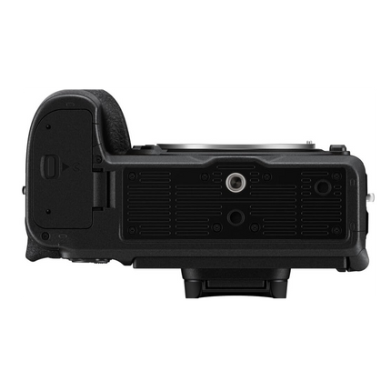 Nikon Z6 III Mirrorless Camera Body, black, bottom view showing battery compartment