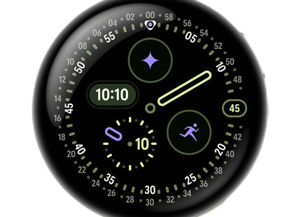 Google Pixel Watch 4 Smartwatch with Actua 360 Display in Lemongrass — watch face