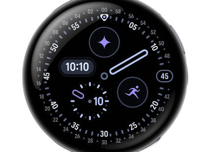 Google Pixel Watch 4 Smartwatch with Actua 360 Display in Moonstone — watch face