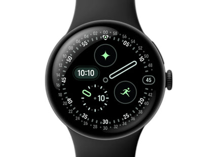 Google Pixel Watch 4 Smartwatch with Actua 360 Display in Obsidian — watch face