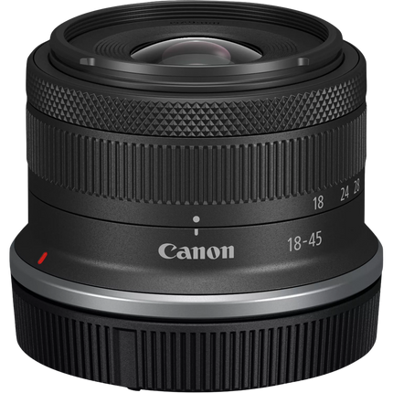 Canon RF-S 18-45mm F4.5-6.3 IS STM kit lens, front view