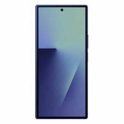 Samsung Galaxy Z Fold7, navy blue, front view, folded closed, outer display on