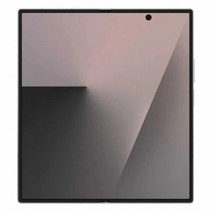 Samsung Galaxy Z Fold7, silver/light grey, front view, folded closed, outer display on