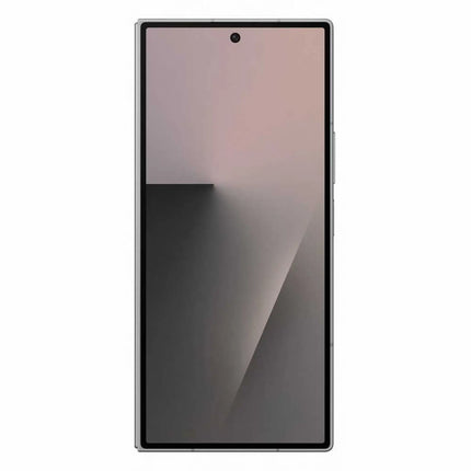 Samsung Galaxy Z Fold7, silver/light grey, side angled view, folded closed
