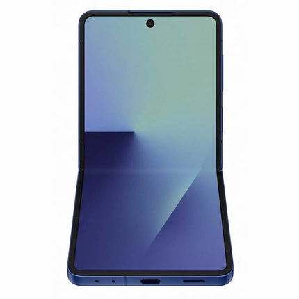 Samsung Galaxy Z Flip7, navy blue, front view open main display