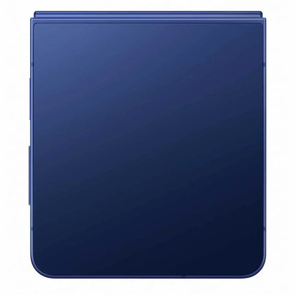 Samsung Galaxy Z Flip7, navy blue, closed flat cover screen view