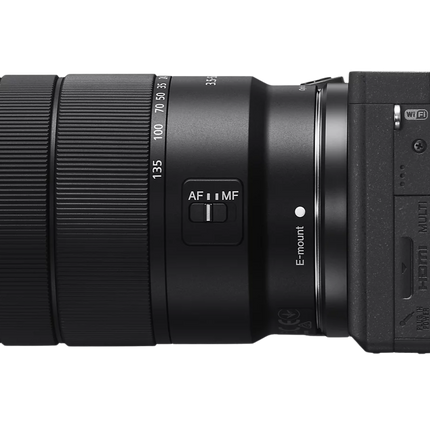 Sony E 18-135mm F3.5-5.6 OSS kit lens, side view
