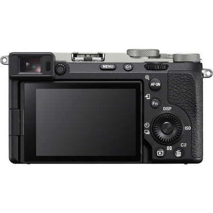 Sony Alpha 7C II Full-Frame Mirrorless Camera, black, angled rear view