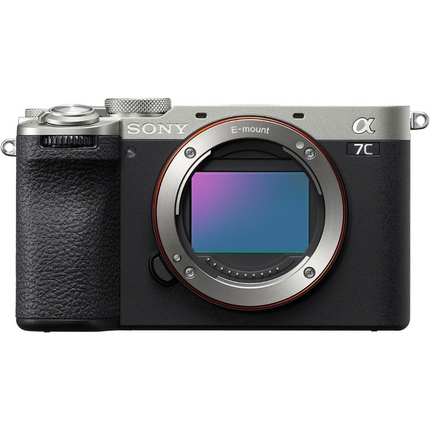 Sony Alpha 7C II Full-Frame Mirrorless Camera, silver, front view body only